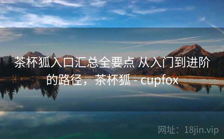 茶杯狐入口汇总全要点 从入门到进阶的路径，茶杯狐 - cupfox