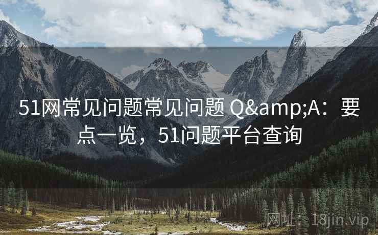 51网常见问题常见问题 Q&A：要点一览，51问题平台查询