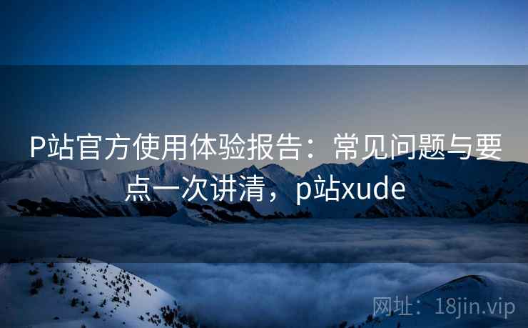 P站官方使用体验报告：常见问题与要点一次讲清，p站xude