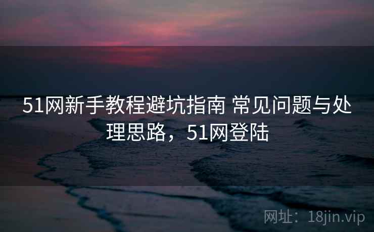 51网新手教程避坑指南 常见问题与处理思路,51网登陆 51网新手教程避坑指南 常见问题与处理思路,51网登陆