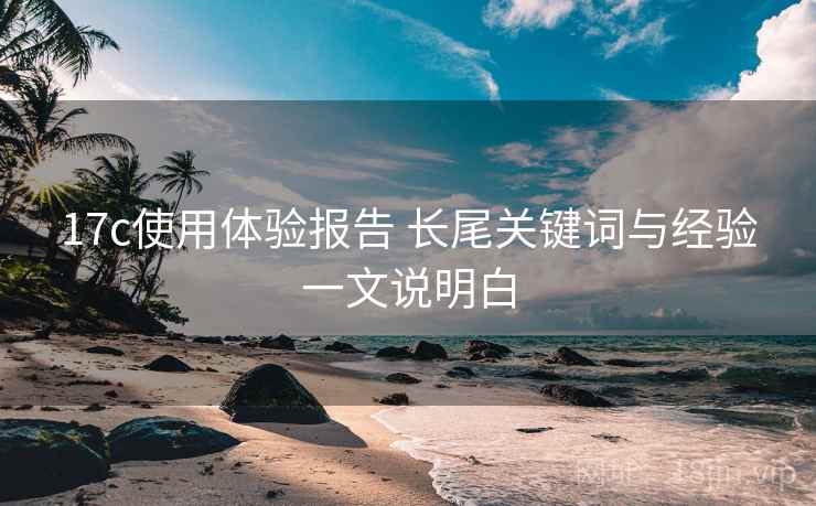17c使用体验报告 长尾关键词与经验一文说明白