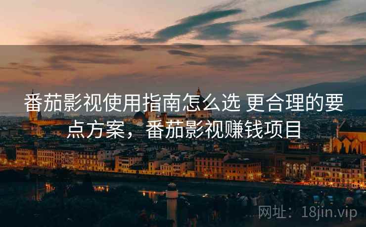 番茄影视使用指南怎么选 更合理的要点方案，番茄影视赚钱项目